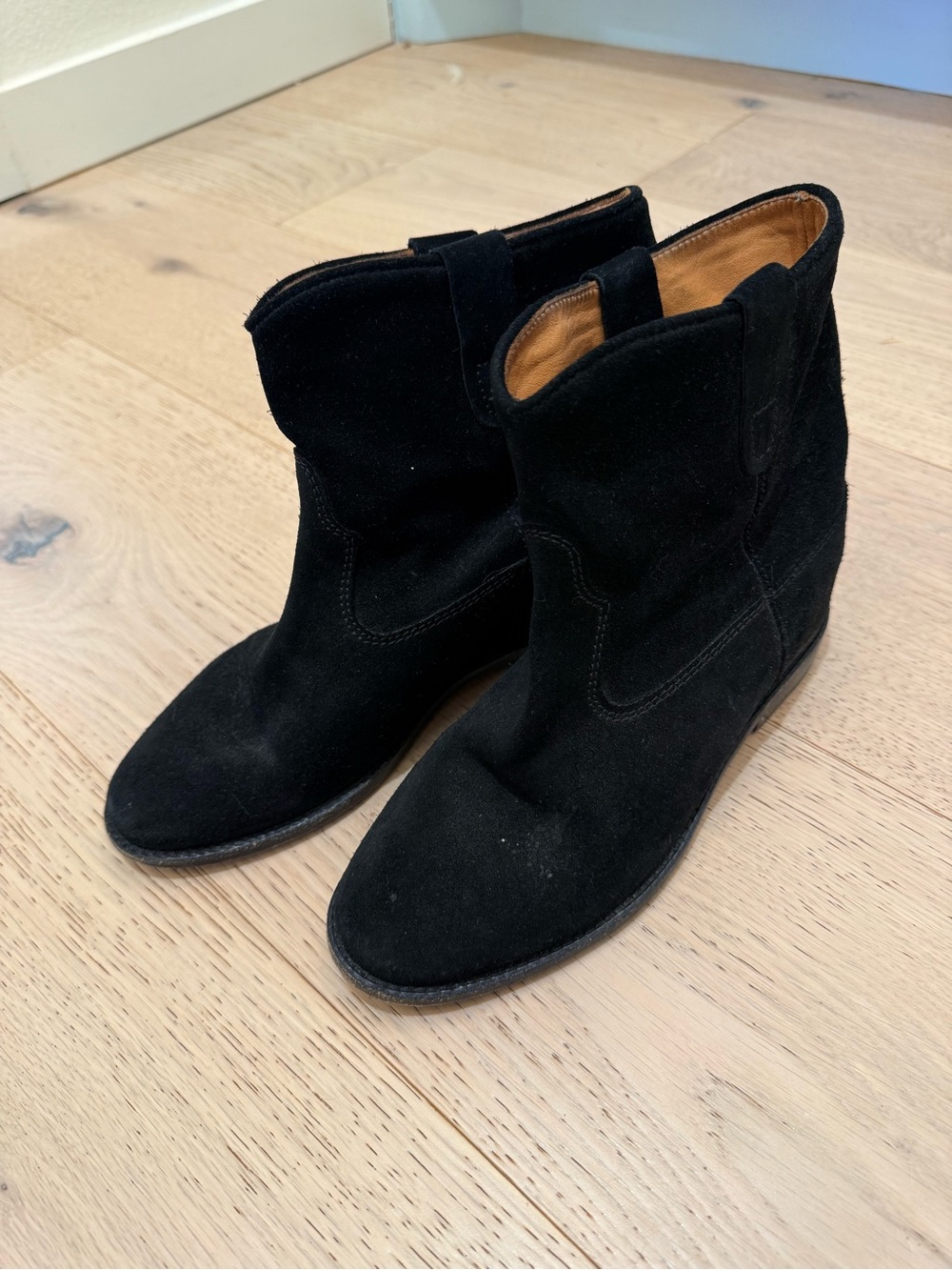 Isabel Marant Black Suede Ankle Boots
